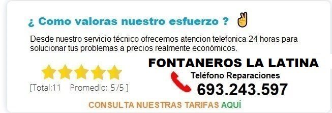 Fontanero La Latina precio